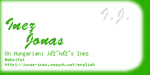 inez jonas business card